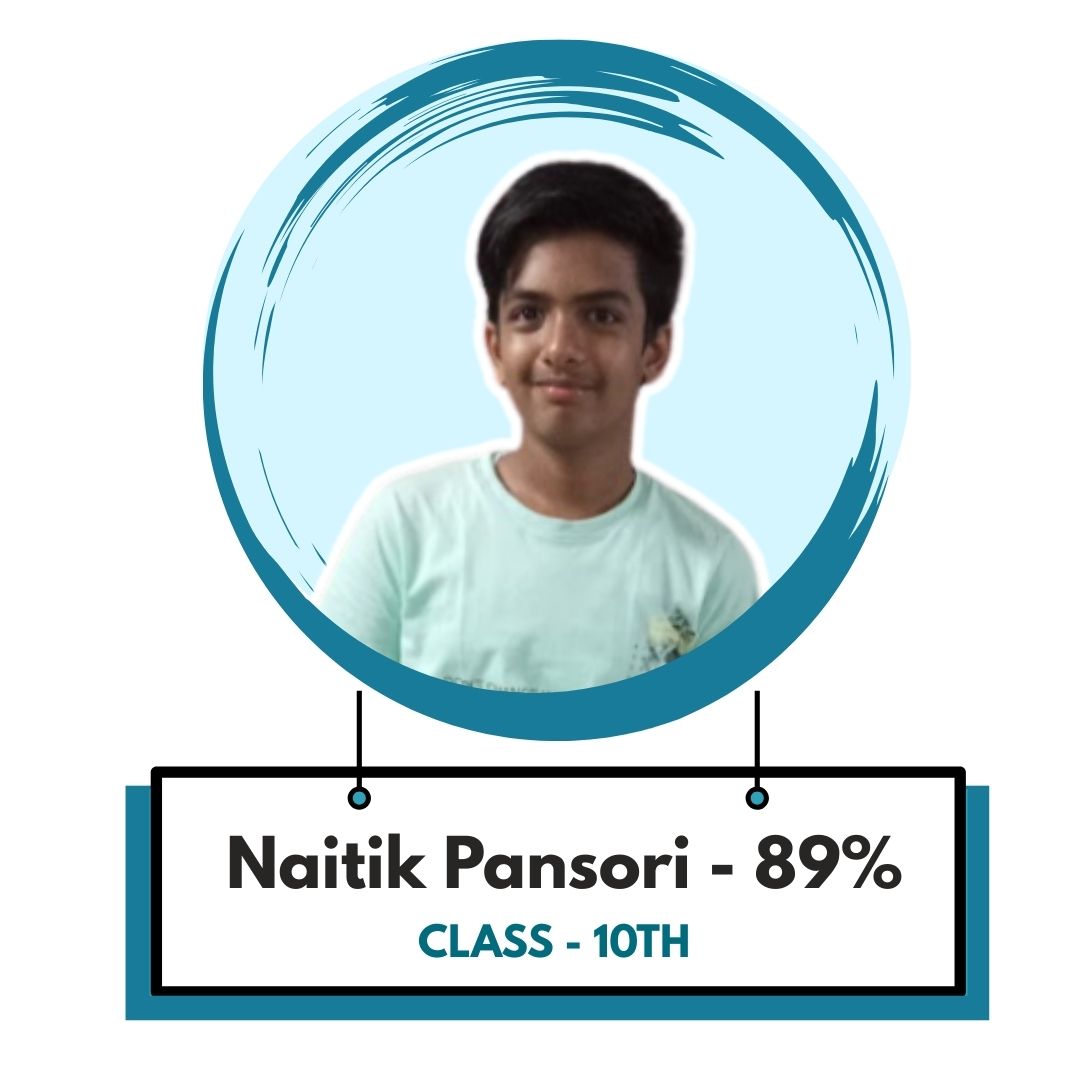 SSC coaching centre – natik Pansori from Class 10th scores 89% after training at Profiquence Academy.