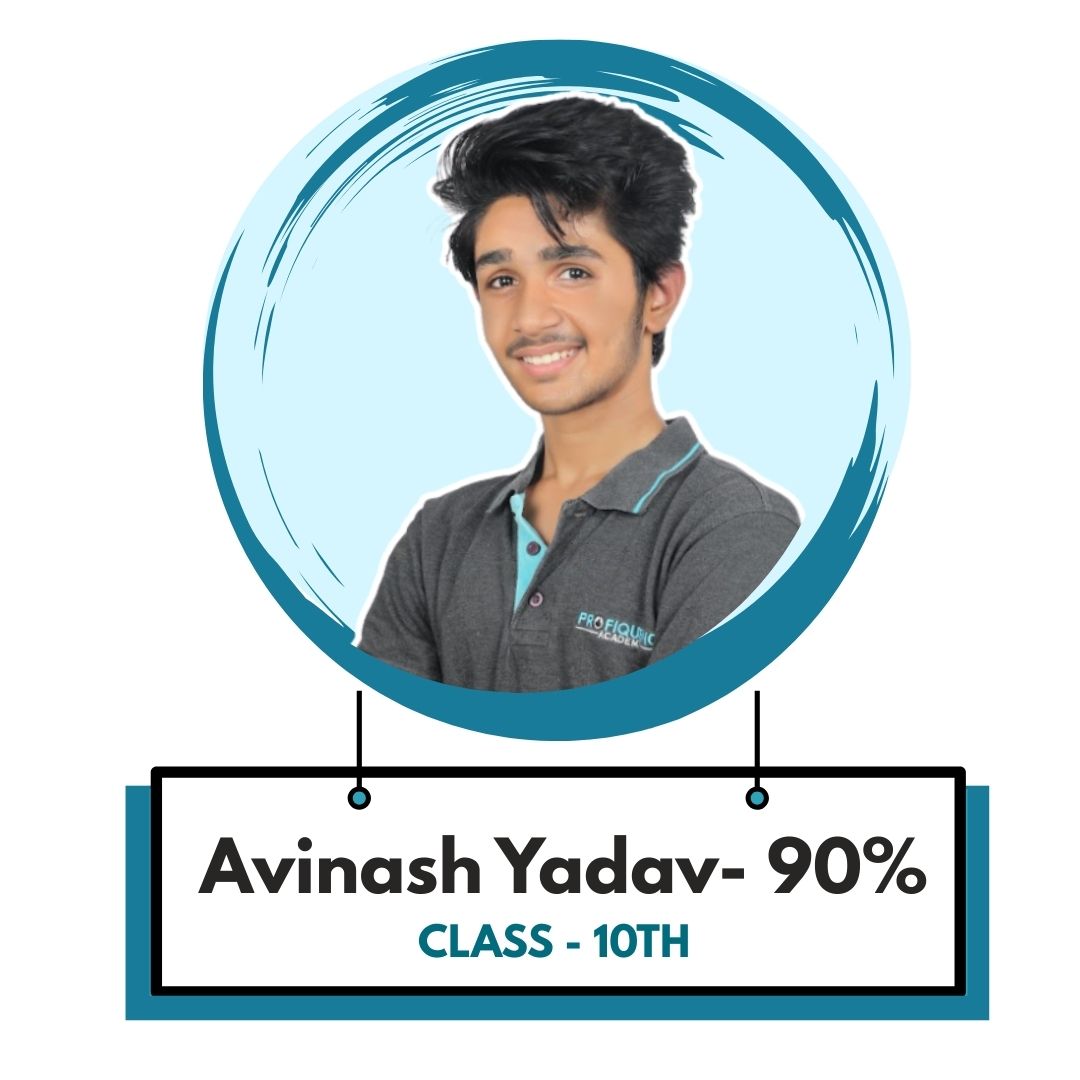 SSC coaching centre – Avinash yadav from Class 10th scores 90% after training at Profiquence Academy.