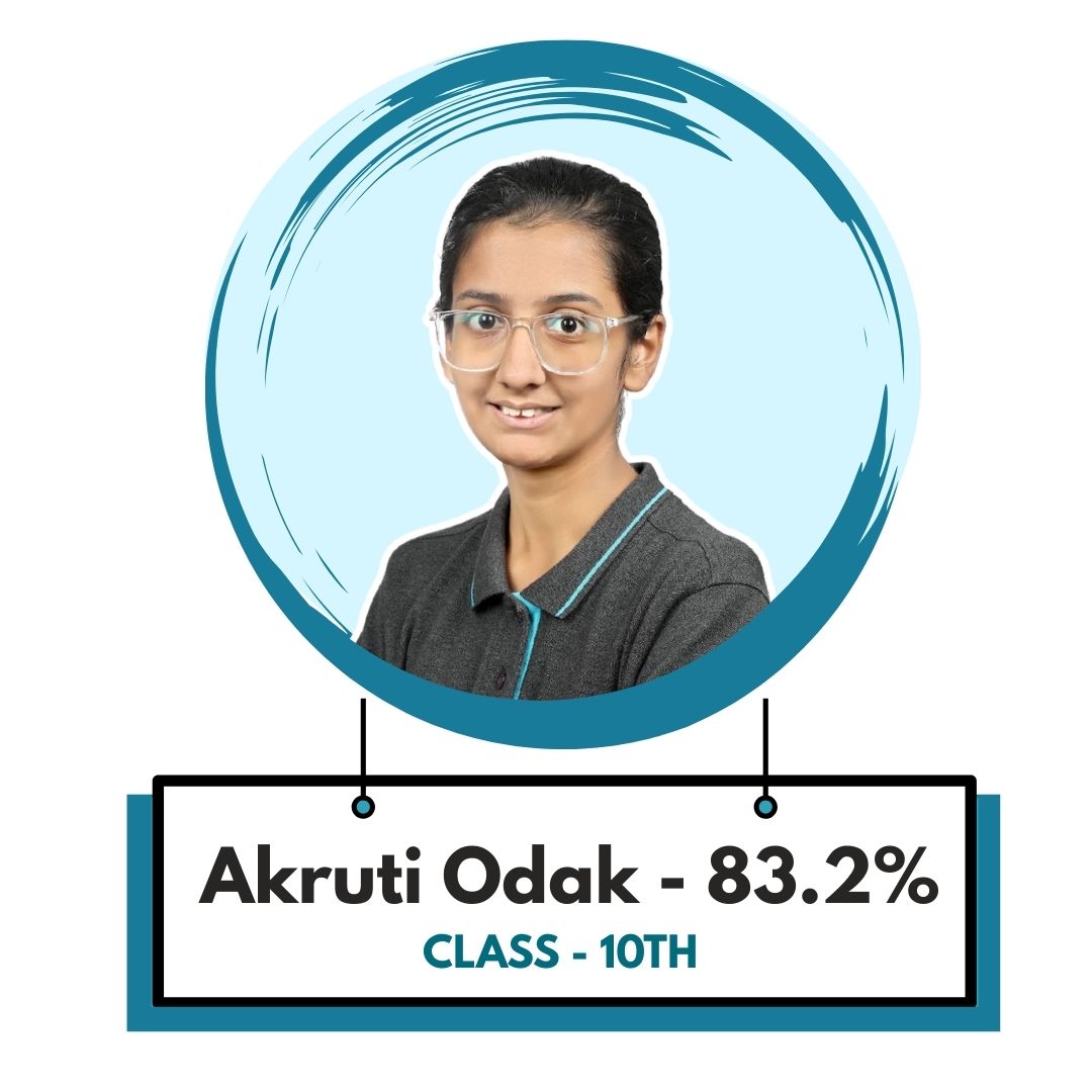 SSC coaching centre – Akruti Odak from Class 10th scores 83.2% after training at Profiquence Academy.v
