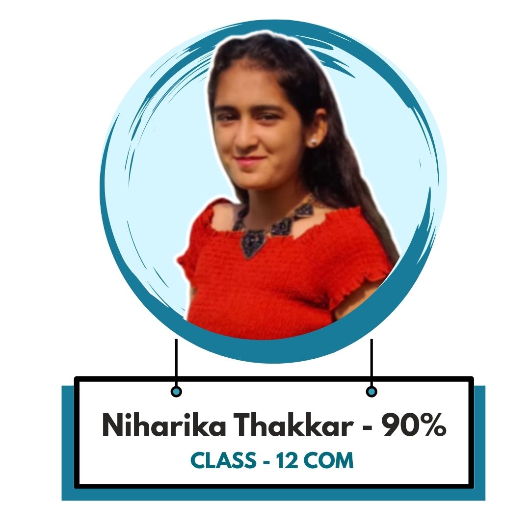 Commerce Coaching Classes - Niharika thakkar from Class 12th COM scores 90% after training at Profiquence Academy.